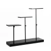 RETIF Presentoir Metal Noir 3 Tablettes Sur Pied Reglable En Hauteur De 50>90 Cm Clearance