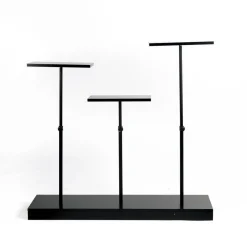 RETIF Presentoir Metal Noir 3 Tablettes Sur Pied Reglable En Hauteur De 50><noscript><img width=