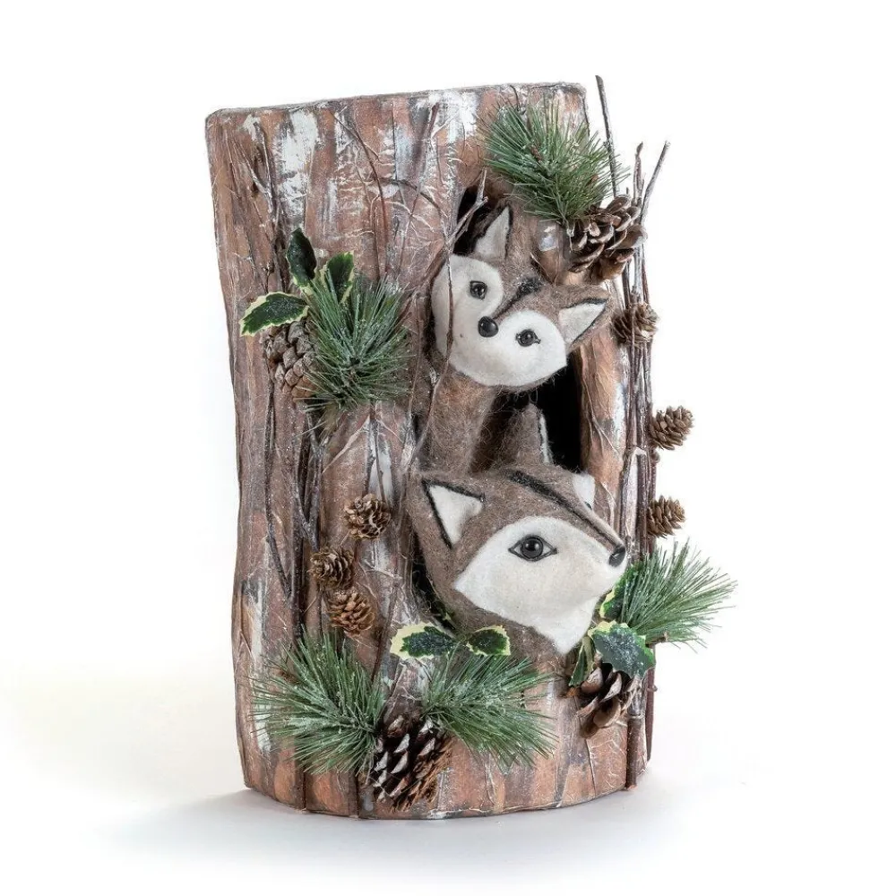 RETIF Renards Dans Souche L 23 X P 20 X H 38 Cm Online