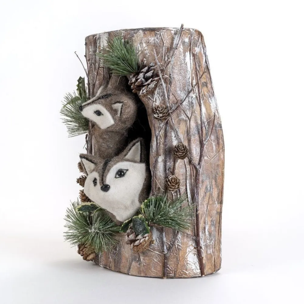 RETIF Renards Dans Souche L 23 X P 20 X H 38 Cm Online