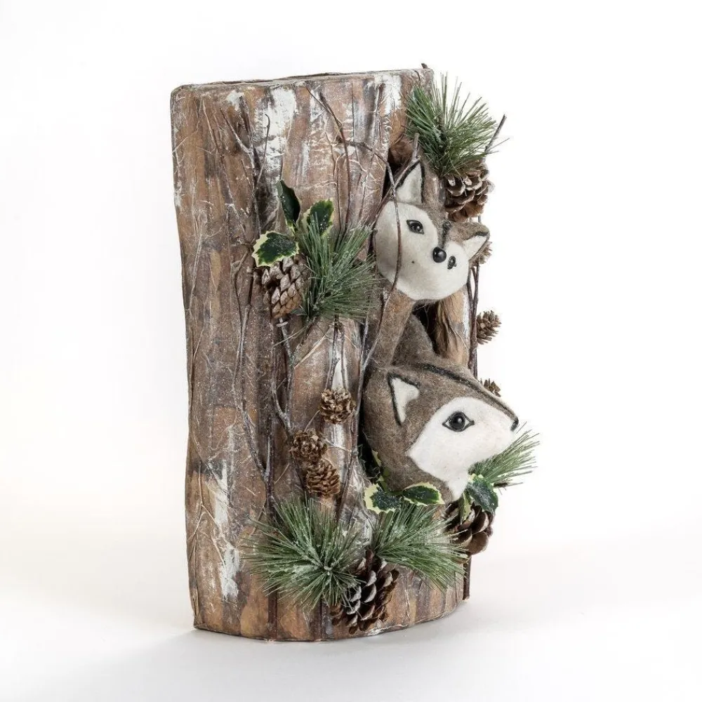 RETIF Renards Dans Souche L 23 X P 20 X H 38 Cm Online
