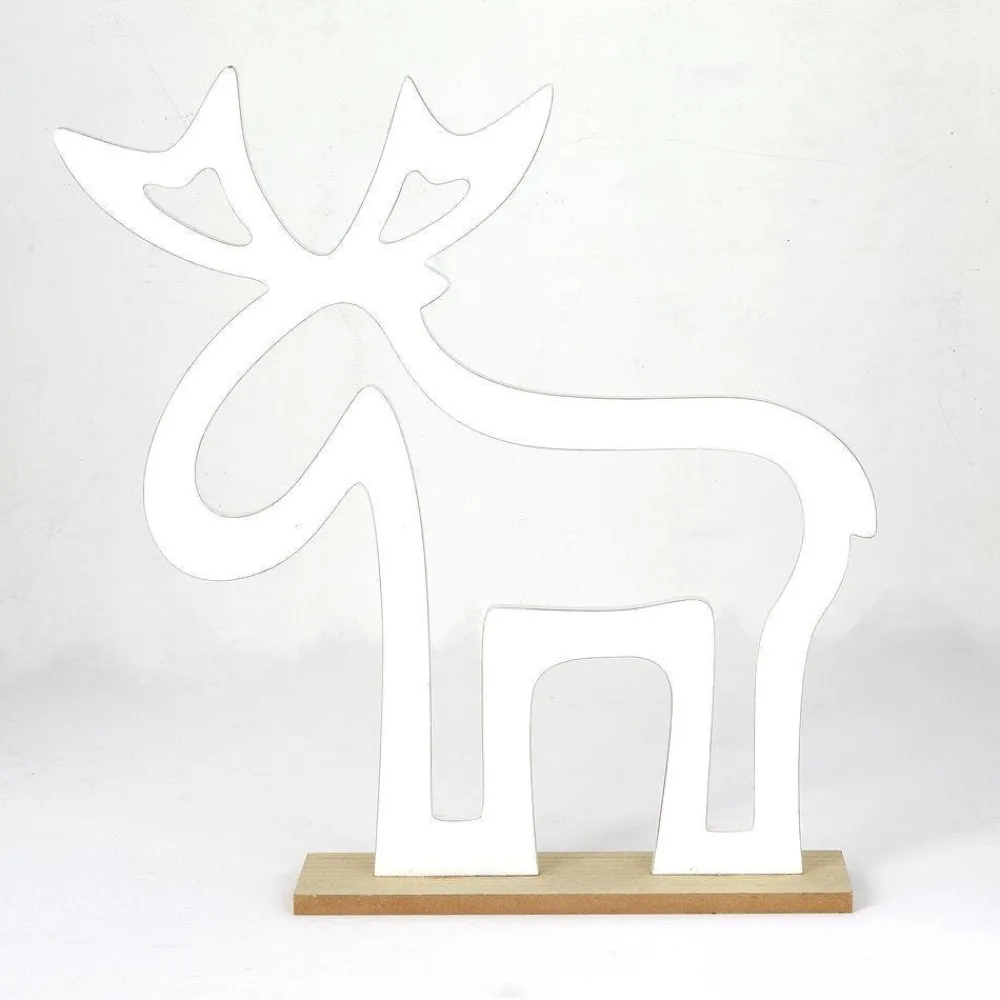 RETIF Renne Blanc Sur Socle L 58 X P 10 X H 61 Cm Online