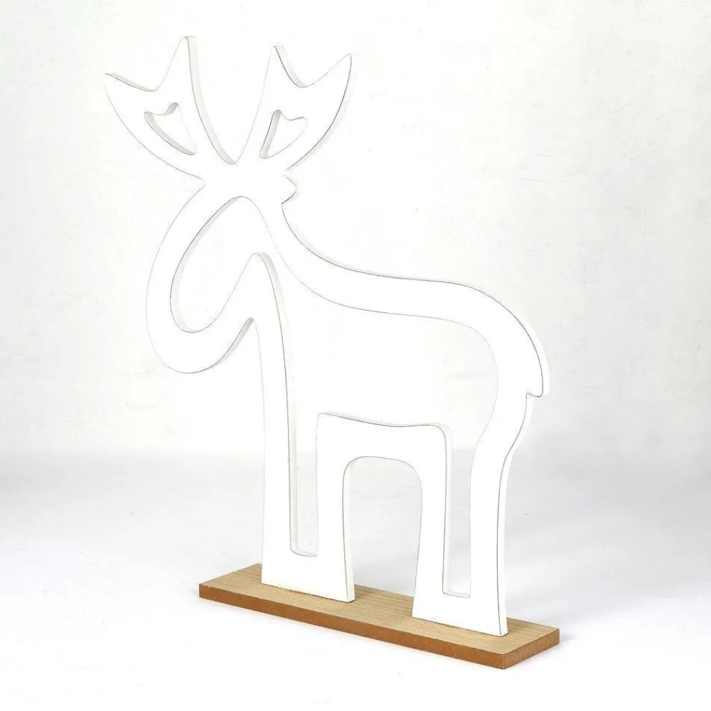RETIF Renne Blanc Sur Socle L 58 X P 10 X H 61 Cm Online