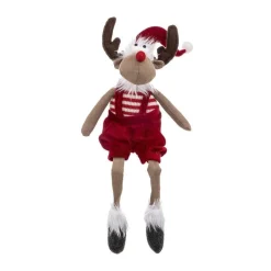 RETIF Renne De Noel En Salopette Rouge H52Cm Sale