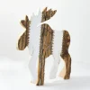 RETIF Renne En Bois Bicolore A Poser L 55,5 X H 61,5 Cm Discount