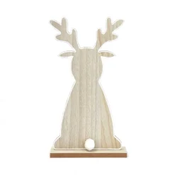 RETIF Renne En Bois Sur Socle L 20 X P 6 X H 36,5 Cm Best