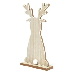 RETIF Renne En Bois Sur Socle L 20 X P 6 X H 36,5 Cm Best