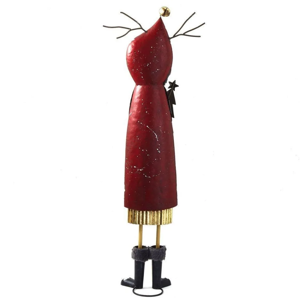 RETIF Renne En Metal Avec Sapin L 25,5 X P 13 X H 77,5 Cm Best