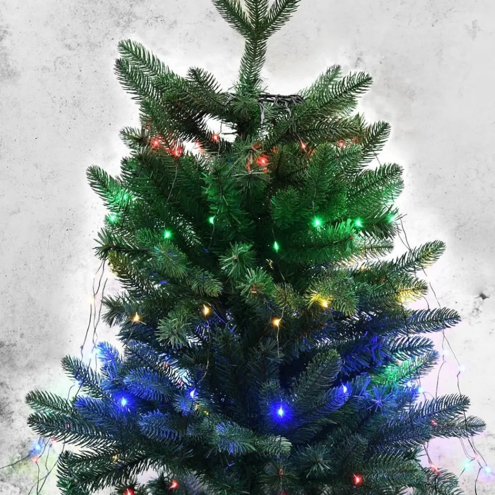 RETIF Rideau Pour Sapin Micro Led Multicolore 1,20 M Fashion
