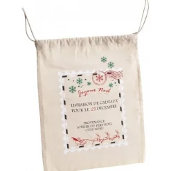 RETIF Sac Hotte Coton Joyeux Noel - 30X38 Cm- Par 300 Online