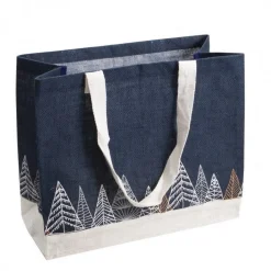 RETIF Sac Jute Deco Sapins Bleus - 42X19X35 Cm- Par 50 Clearance