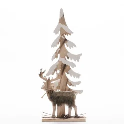 RETIF Sapin & Cerf Bois Enneige H.44Cm Shop