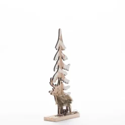 RETIF Sapin & Cerf Bois Enneige H.29Cm Cheap