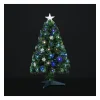 RETIF Sapin Artificiel Vert Lumineux Fibre Optique + 14 Flocons + 74 Led H90Cm Outlet