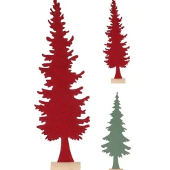 RETIF Sapin Bois Et Feutrine H60Cm 2 Coloris Possibles Rouge/Vert Online