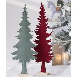 RETIF Sapin Bois Et Feutrine H60Cm 2 Coloris Possibles Rouge/Vert Online
