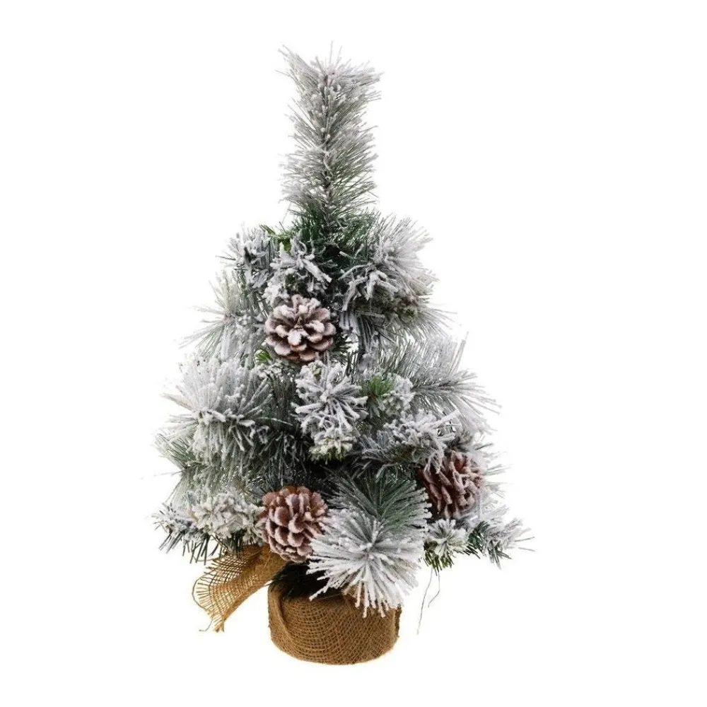 RETIF Sapin De Noel Artificiel Vert Floque Blanc H50Cm Discount