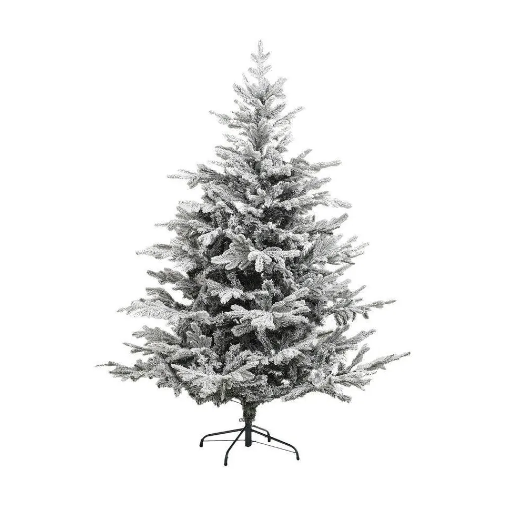 RETIF Sapin De Noel Artificiel Vert Floque Blanc Et Paillete Qualite Premium H180Cm Discount