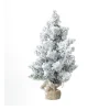 RETIF Sapin De Noel Artificiel Vert Floque Blanc H50Cm Hot