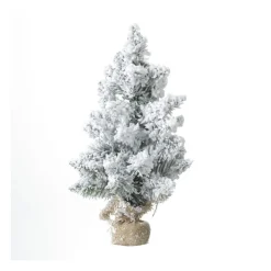 RETIF Sapin De Noel Artificiel Vert Floque Blanc H50Cm Hot