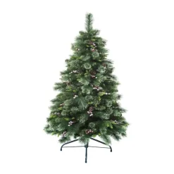 RETIF Sapin De Noel Artificiel Vert Pommes De Pin Et Baies Rouges H150Cm Cheap
