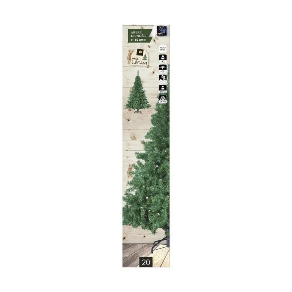RETIF Sapin De Noel Artificiel Vert 2 Tons H150Cm Discount