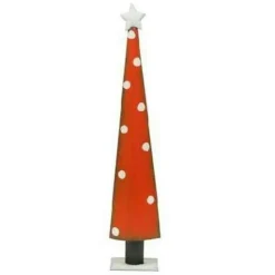 RETIF Sapin De Noel En Metal - Rouge - 16X10X76 Cm Store
