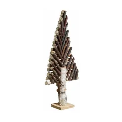 RETIF Sapin Decoratif En Bouleau Motif Chevron Petit Modele Discount