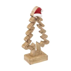 RETIF Sapin En Bois Avec Bonnet Pere Noel H21Cm Cheap