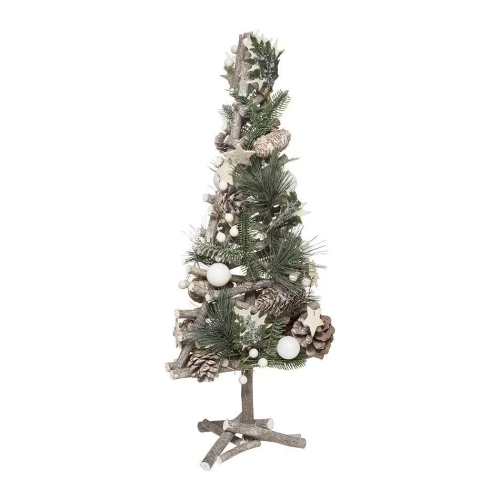 RETIF Sapin En Bois Avec Deco Nature Branches Pommes De Pin Et Etoiles H55Cm Flash Sale