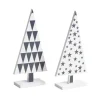 RETIF Sapin En Bois Laque A Motifs (Lot De 2) New