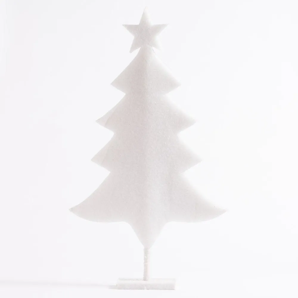 RETIF Sapin En Ouate Rouge Et Blanc Sur Socle L 52 X H 90 Cm Flash Sale