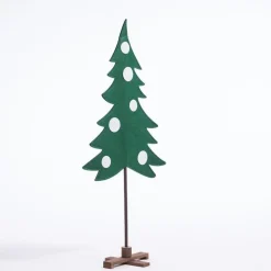 RETIF Sapin En Tissu Vert Et Boules Blanches H 120 Cm Outlet