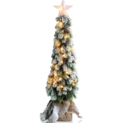 RETIF Sapin Enneige Lumineux Dans Pot En Jute H.88Cm Store