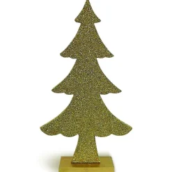RETIF Sapin Glitter Or Sur Socle L 20,5 X H 36 Cm Cheap
