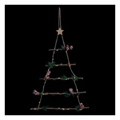RETIF Sapin Lumineux A Suspendre Forme Echelle 28 Led Blanc Chaud H63Cm New