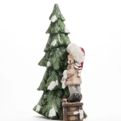RETIF Sapin Lumineux En Ceramique Avec Enfant L 43 X P 28 X H 85 Cm Online