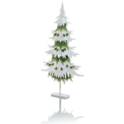 RETIF Sapin Ouate Blanc H.130Cm Avec Branches Sapin Vert Store
