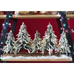 RETIF Sapins Enneiges Sur Socle Bois Led 65X15Xh35Cm Best