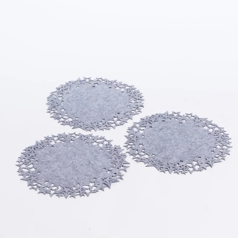 RETIF Sets De Table Gris D.44Cm Avec Decoupe Etoiles - Par 3 Discount