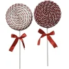 RETIF Sucette Rouge Et Blanc Avec Noeud Satin O14 X H 36Cm - 2 Modeles Possibles Cheap