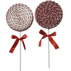 RETIF Sucette Rouge Et Blanc Avec Noeud Satin O14 X H 36Cm - 2 Modeles Possibles Cheap