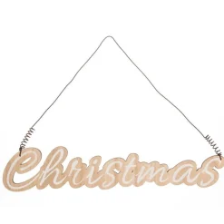 RETIF Suspension Christmas En Bois Naturel 33X6.5Cm Online