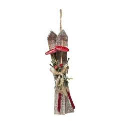 RETIF Suspension De Noel Paire De Ski Avec Branches Et Deco Jute H31Cm Online