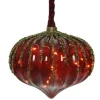 RETIF Suspension Verre Rouge 15 Leds Blanc Chaud 20X21Cm Cheap