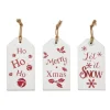 RETIF Suspensions Bois Blanc Decor Noel Rouge L 21,5 X H 42 Cm - Par 3 Cheap