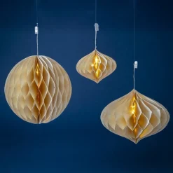 RETIF Suspensions Boule Et Ovales En Papier O 30 Et 50 Cm - Par 3 Hot