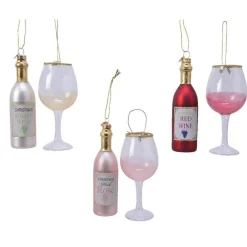RETIF Suspensions Verre Et Bouteille De Vin A Suspendre H.12,5Cm - 3 Modeles Possible Store