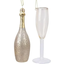 RETIF Suspensions Verre Et Bouteille De Champagne A Suspendre H.12,5Cm Best Sale