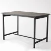 RETIF Table Industrielle L119 X P70 X H75 Cm Bois Noir Hot